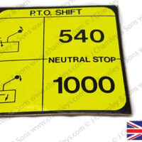 DECAL -  PTO SPEED