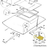 BRACKET - ROOF HATCH GAS STRUT - Image 3