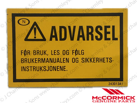 243013a1 decal Norwegian