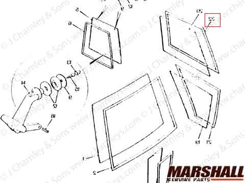 LH UPPER DOOR GLASS RUBBER - Image 3