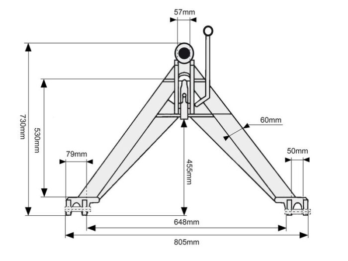 A FRAME QUICK HITCH SYSTEM - CAT.1 (CE APPROVED) - Image 3